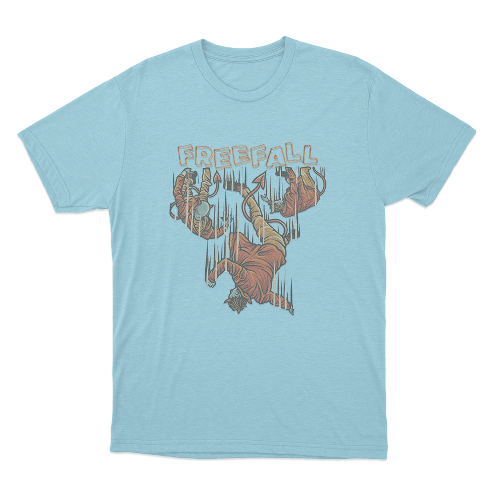 Falling Man Unisex T Shirt Sky Blue Falling Man Unisex T Shirt Sky Blue