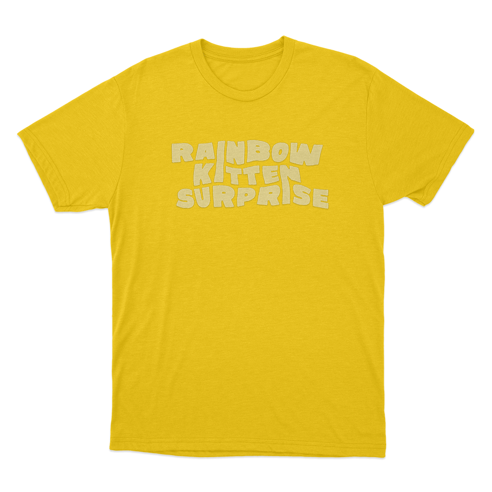 RKS Bubble Font Logo Unisex T Shirt Yellow RKS Bubble Font Logo Unisex T Shirt Yellow