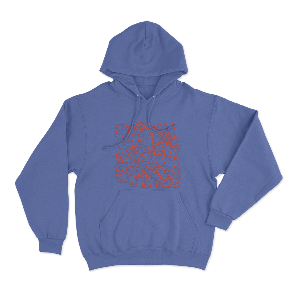 Rainbow Kitten Surprise Fooly Ugly Graffiti Unisex Hoodie Blue Rainbow Kitten Surprise Fooly Ugly Graffiti Unisex Hoodie Blue