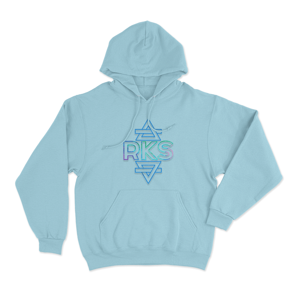 Rainbow Kitten Surprise LP Cover Unisex Hoodie Sky Blue Rainbow Kitten Surprise LP Cover Unisex Hoodie Sky Blue