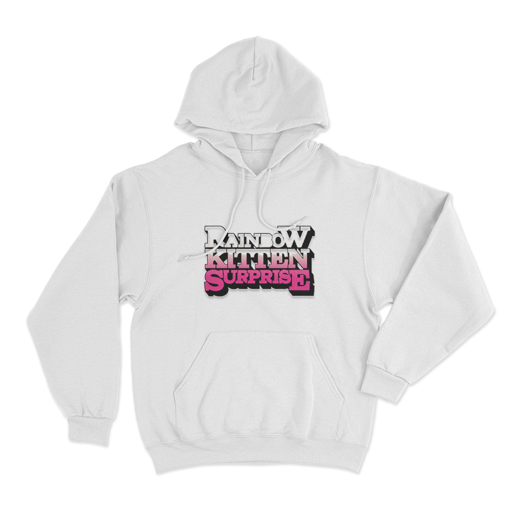 Rainbow Kitten Surprise Unisex Hoodie White Rainbow Kitten Surprise Unisex Hoodie White