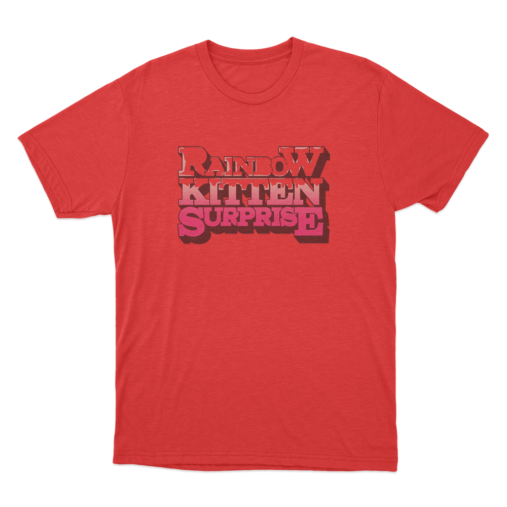 Rainbow Kitten Surprise Unisex T Shirt Red Rainbow Kitten Surprise Unisex T Shirt Red