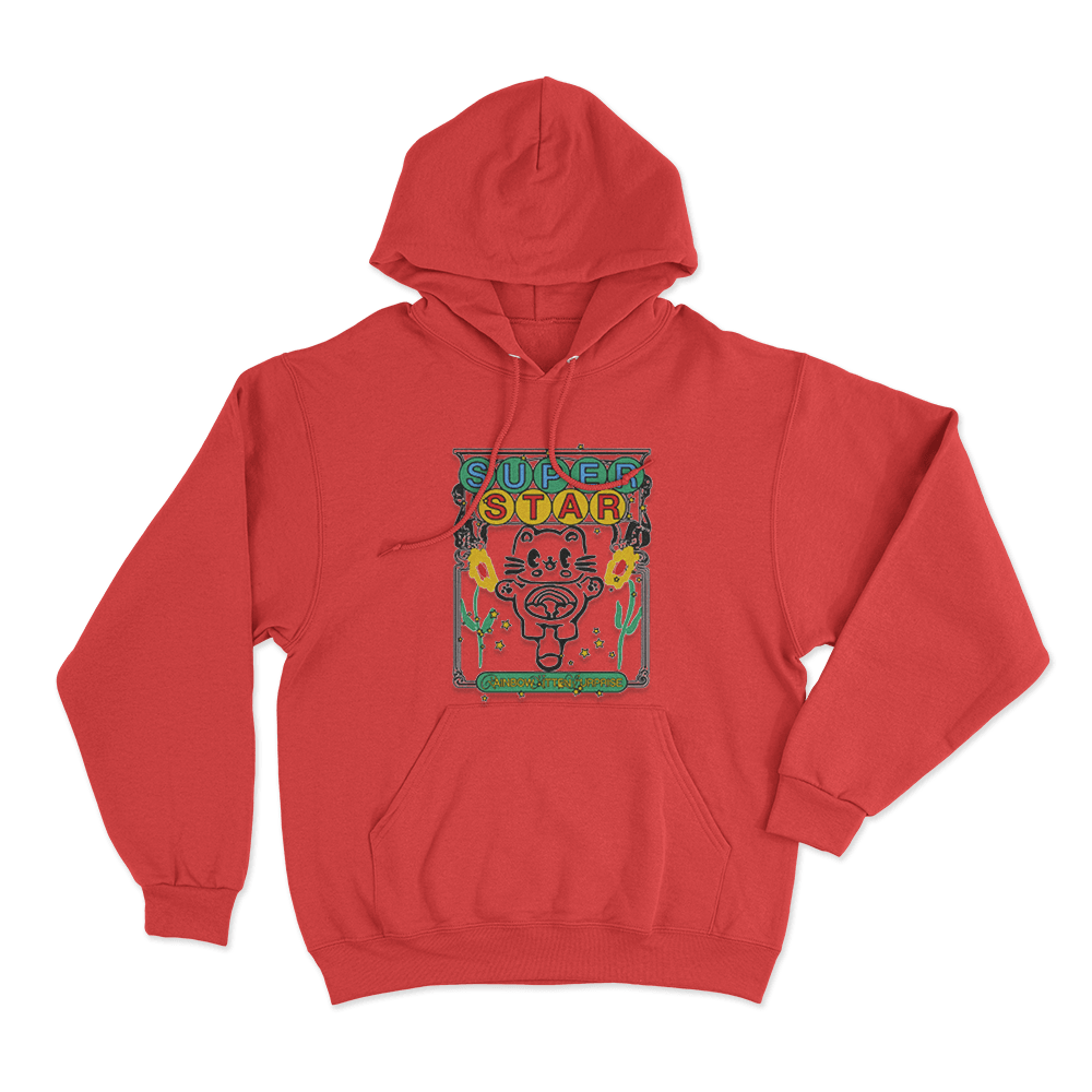 Star Kitten Unisex Hoodie Red Star Kitten Unisex Hoodie Red
