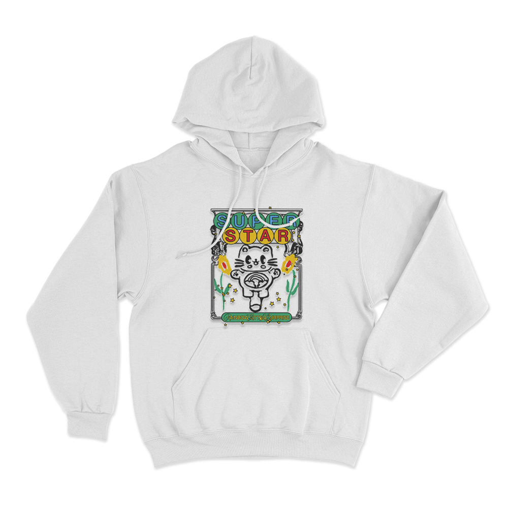 Star Kitten Unisex Hoodie White Star Kitten Unisex Hoodie White