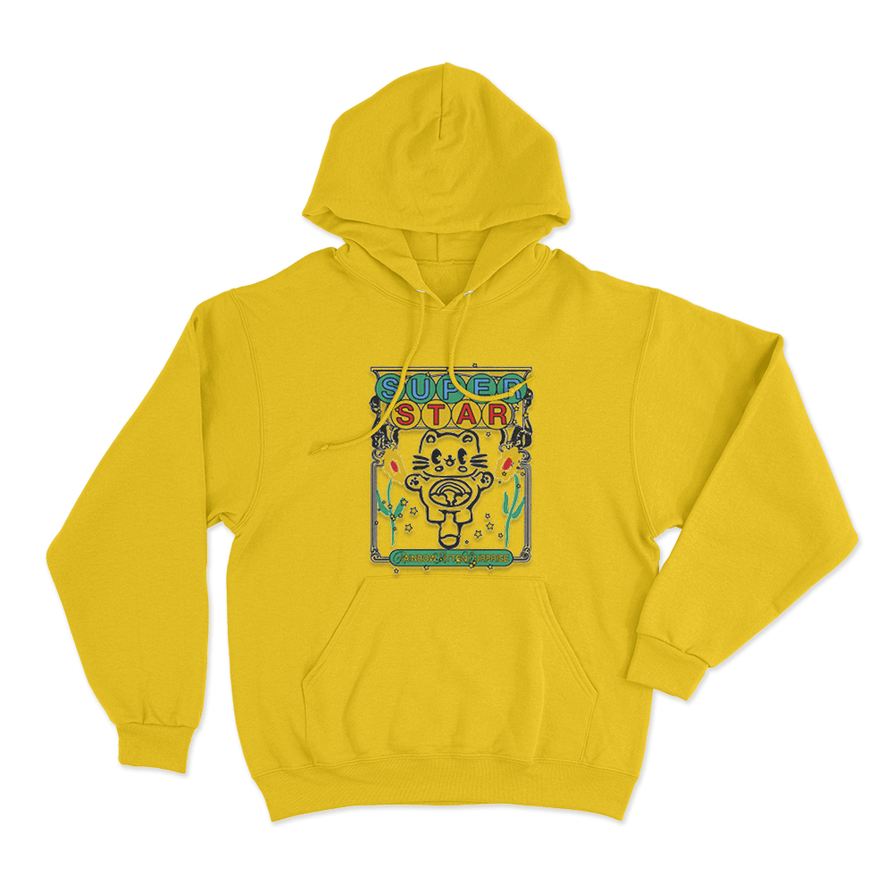 Star Kitten Unisex Hoodie Yellow Star Kitten Unisex Hoodie Yellow