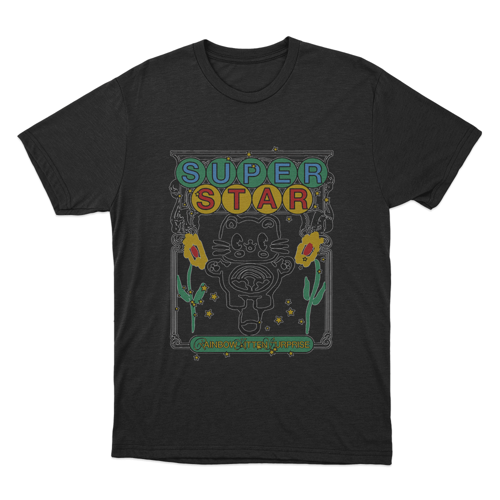 Star Kitten Unisex T Shirt Black Star Kitten Unisex T Shirt Black
