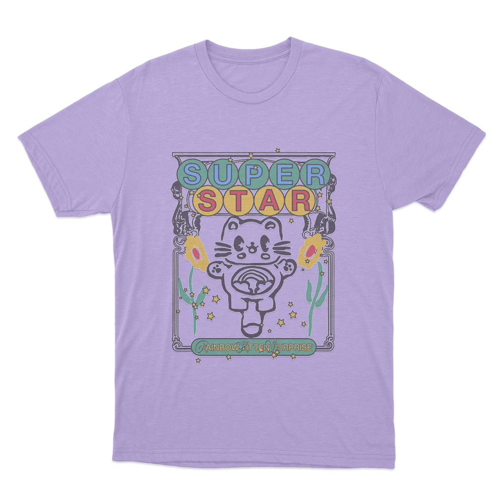 Star Kitten Unisex T Shirt Purple Star Kitten Unisex T Shirt Purple