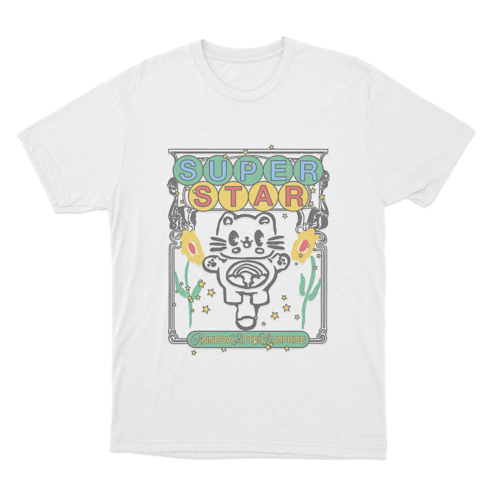Star Kitten Unisex T Shirt White Star Kitten Unisex T Shirt White